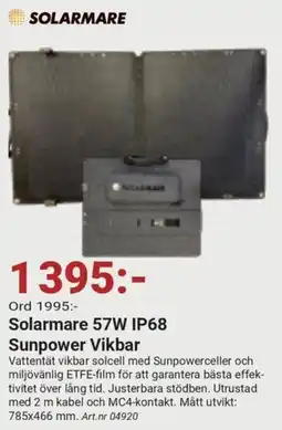 Erlandsons Brygga Solarmare 57W IP68 Sunpower Vikbar erbjuda