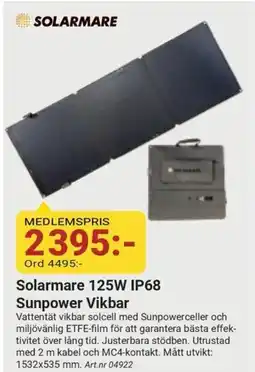 Erlandsons Brygga SOLARMARE Solarmare 125W IP68 Sunpower Vikbar erbjuda