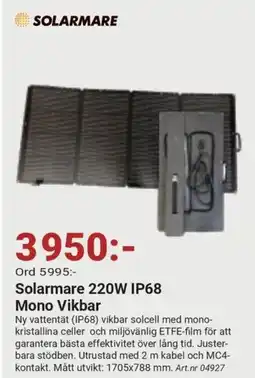 Erlandsons Brygga Solarmare 220W IP68 Mono Vikbar erbjuda