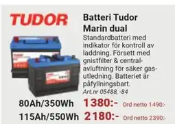 Erlandsons Brygga TUDOR Batteri Tudor Marin dual erbjuda