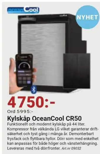 Erlandsons Brygga Kylskåp OceanCool CR50 erbjuda