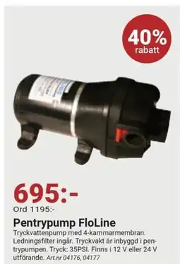Erlandsons Brygga Pentrypump FloLine erbjuda