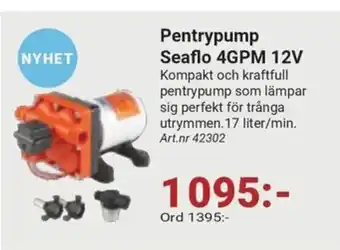 Erlandsons Brygga Pentrypump Seaflo 4GPM 12V erbjuda