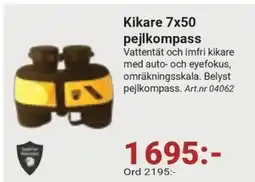 Erlandsons Brygga Kikare 7x50 pejlkompass erbjuda