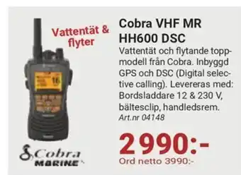 Erlandsons Brygga Cobra VHF MR HH600 DSC erbjuda