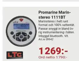 Erlandsons Brygga Promarine Marin- stereo 1111BT erbjuda