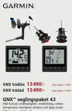 Erlandsons Brygga GARMIN GNX™ seglingspaket 43 erbjuda