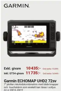 Erlandsons Brygga Garmin ECHOMAP UHD2 72sv erbjuda