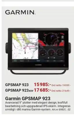 Erlandsons Brygga Garmin GPSMAP 923 erbjuda