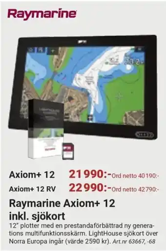 Erlandsons Brygga Raymarine Axiom+ 12 inkl. sjökort erbjuda