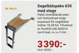 Erlandsons Brygga Segelbåtspeke 650 med stege erbjuda