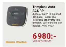 Erlandsons Brygga Trimplans Auto ACS RP erbjuda
