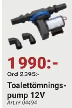 Erlandsons Brygga Toalettömnings- pump 12V erbjuda