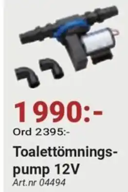 Erlandsons Brygga Toalettömnings- pump 12V erbjuda