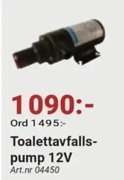 Erlandsons Brygga Toalettavfalls- pump 12V erbjuda