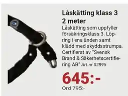 Erlandsons Brygga Låskätting klass 3 2 meter erbjuda