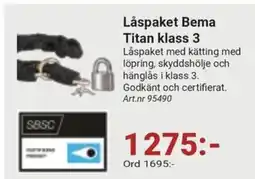 Erlandsons Brygga Låspaket Bema Titan klass 3 erbjuda