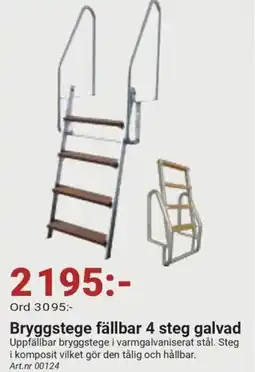 Erlandsons Brygga Bryggstege fällbar 4 steg galvad erbjuda