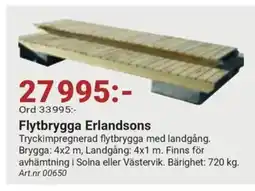 Erlandsons Brygga Flytbrygga Erlandsons erbjuda