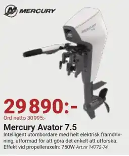 Erlandsons Brygga Mercury Avator 7.5 erbjuda