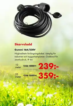 Würth Skarvsladd Gummi 16A/230V erbjuda