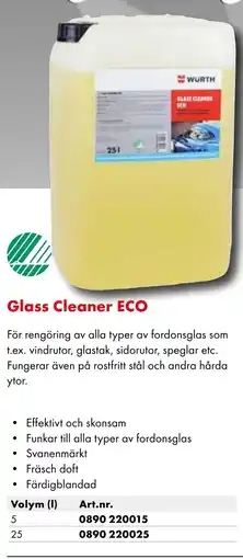Würth Glass Cleaner ECO erbjuda