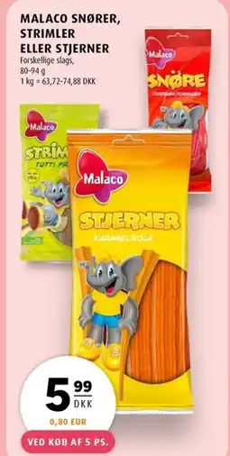 Scandinavian Park MALACO SNØRER, STRIMLE ELLER STJERNER Forskellige slags, R erbjuda