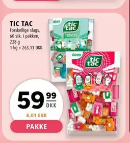 Scandinavian Park TIC TAC Forskellige slags, 60 stk. i pakken, erbjuda