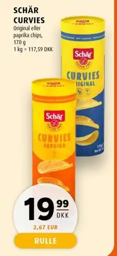 Scandinavian Park SCHÄR CURVIES Original eller paprika chips erbjuda