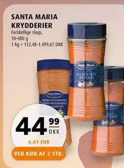 Scandinavian Park SANTA MARIA KRYDDERIER erbjuda