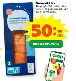 Stora Coop Varmrökt lax, Medlemspris erbjuda