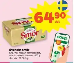 Stora Coop Svenskt smör, SEK 64.9 erbjuda