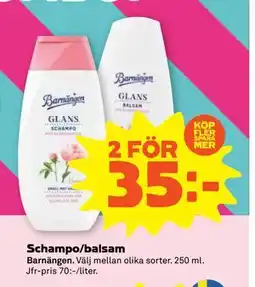 Stora Coop Schampo/balsam, SEK 35 erbjuda