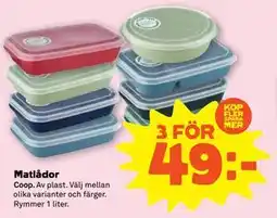 Stora Coop Matlådor, SEK 49 erbjuda