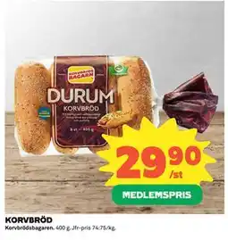 Coop KORVBRÖD, Medlemspris erbjuda