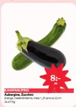 Hemköp Aubergine, Zucchini erbjuda