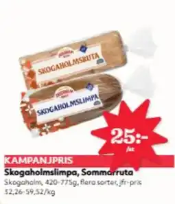 Hemköp Skogaholmslimpa, Sommarruta erbjuda