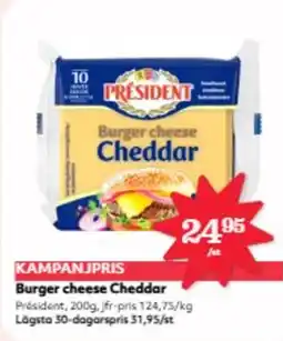 Hemköp Burger cheese Cheddar erbjuda