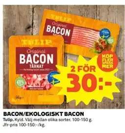 Coop Daglivs BACON/EKOLOGISKT BACON erbjuda