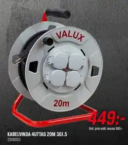 Swedol KABELVINDA 4UTTAG 20M 3G1.5 erbjuda