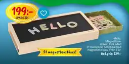 Leklust Micki. Magnetbok- stäver. I trä. Med erbjuda