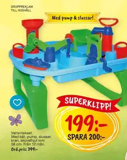 Leklust Vattenlekset. Med båt, pump, slussar, kran, skovelhjul mm. 58 cm. Från 12 mån. erbjuda