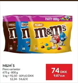 Nielsen Discount M&M'S Flere varianter erbjuda