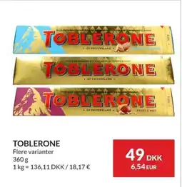 Nielsen Discount TOBLERONE erbjuda