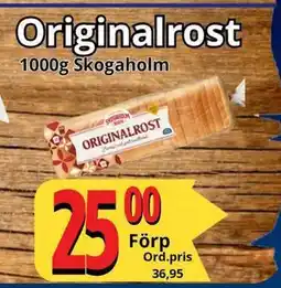 Supergrossen Originalrost, SEK 25 erbjuda