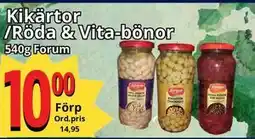 Supergrossen Kikärtor /Röda & Vita-bönor, SEK 10 erbjuda