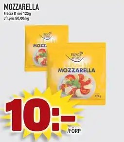 Supergrossen MOZZARELLA, SEK 10 erbjuda
