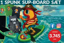Nielsen Discount Vinderen får 1 spunk sup-board sæt + helly hansen svømmevest + 2 spunk t-shirts! : erbjuda