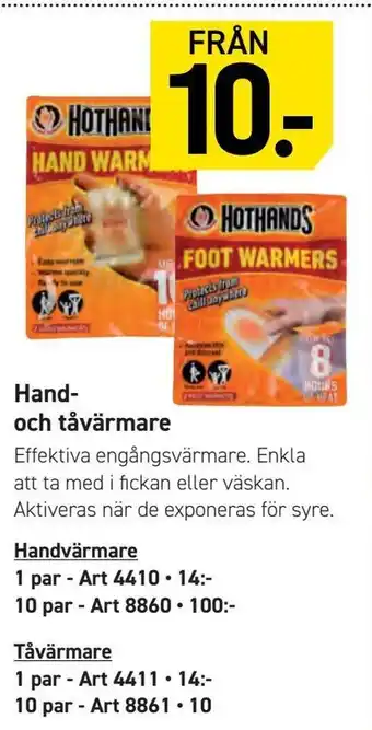 Engelsons Hand- och tåvärmare erbjuda