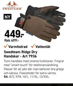 Engelsons Swedteam Ridge Dry Handskar - Art 7936 erbjuda